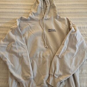 brandy melville cream south bay california off the lip hoodie